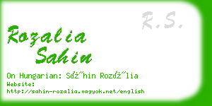 rozalia sahin business card